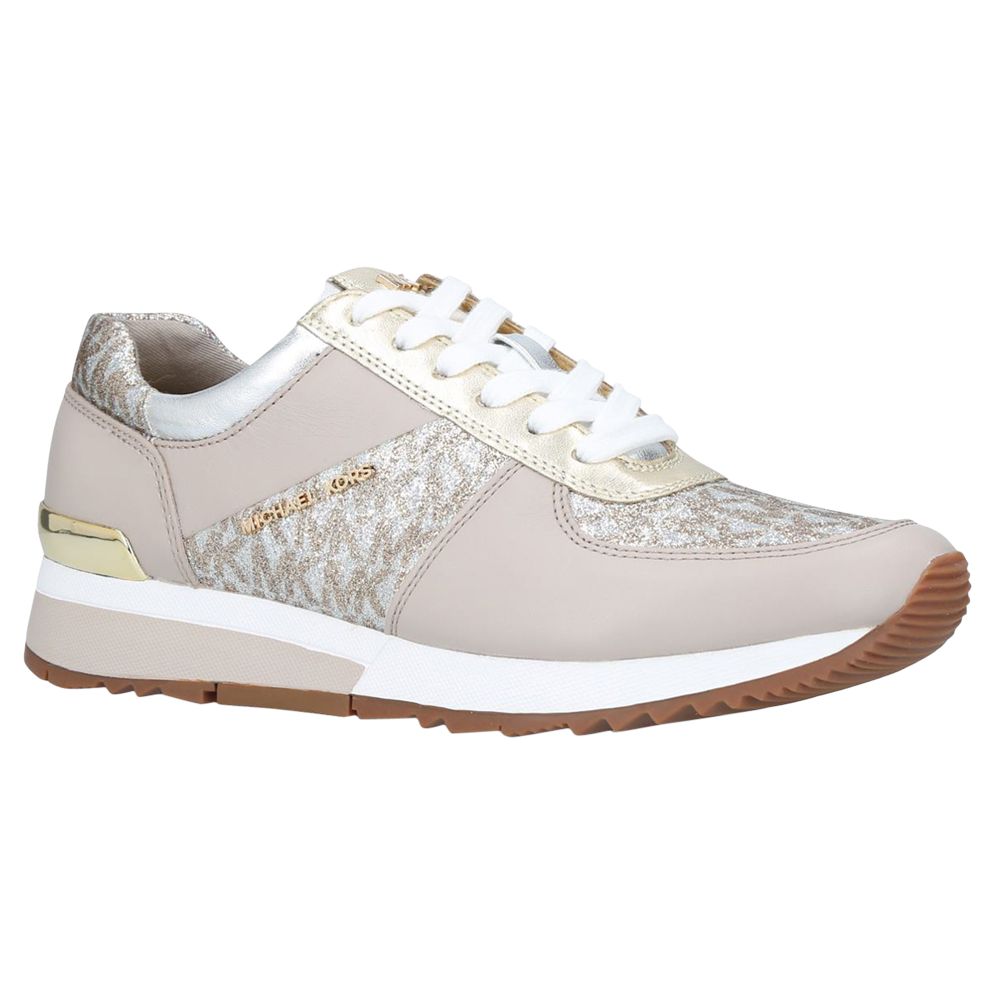 MICHAEL Michael Kors Allie Leather Trainers, Metal Comb