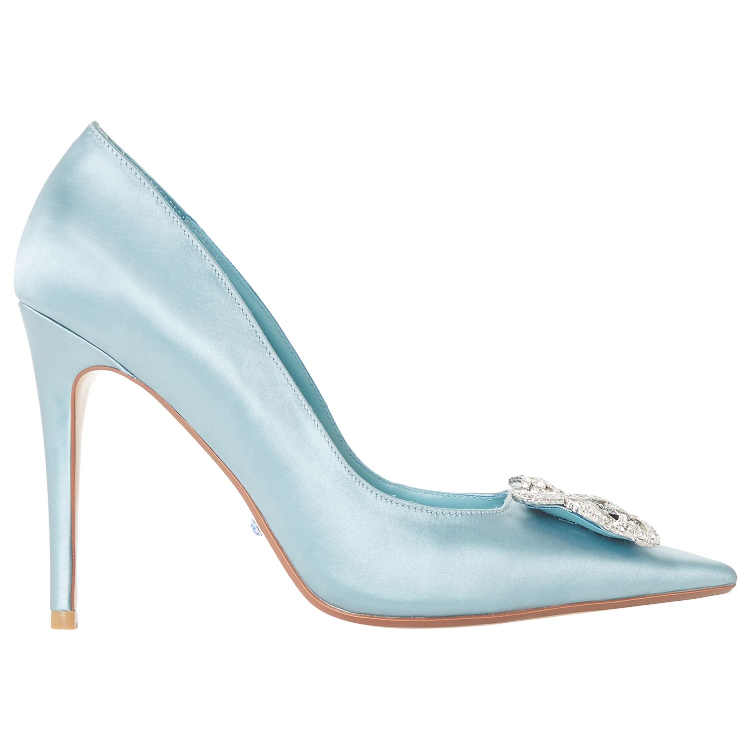 Dune Bridal Collection Breanna Jewel Stiletto Court Shoes, Light Blue ...