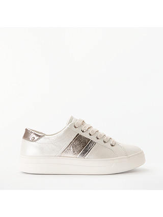 Crime London Fierce Band Trainers, White/Silver