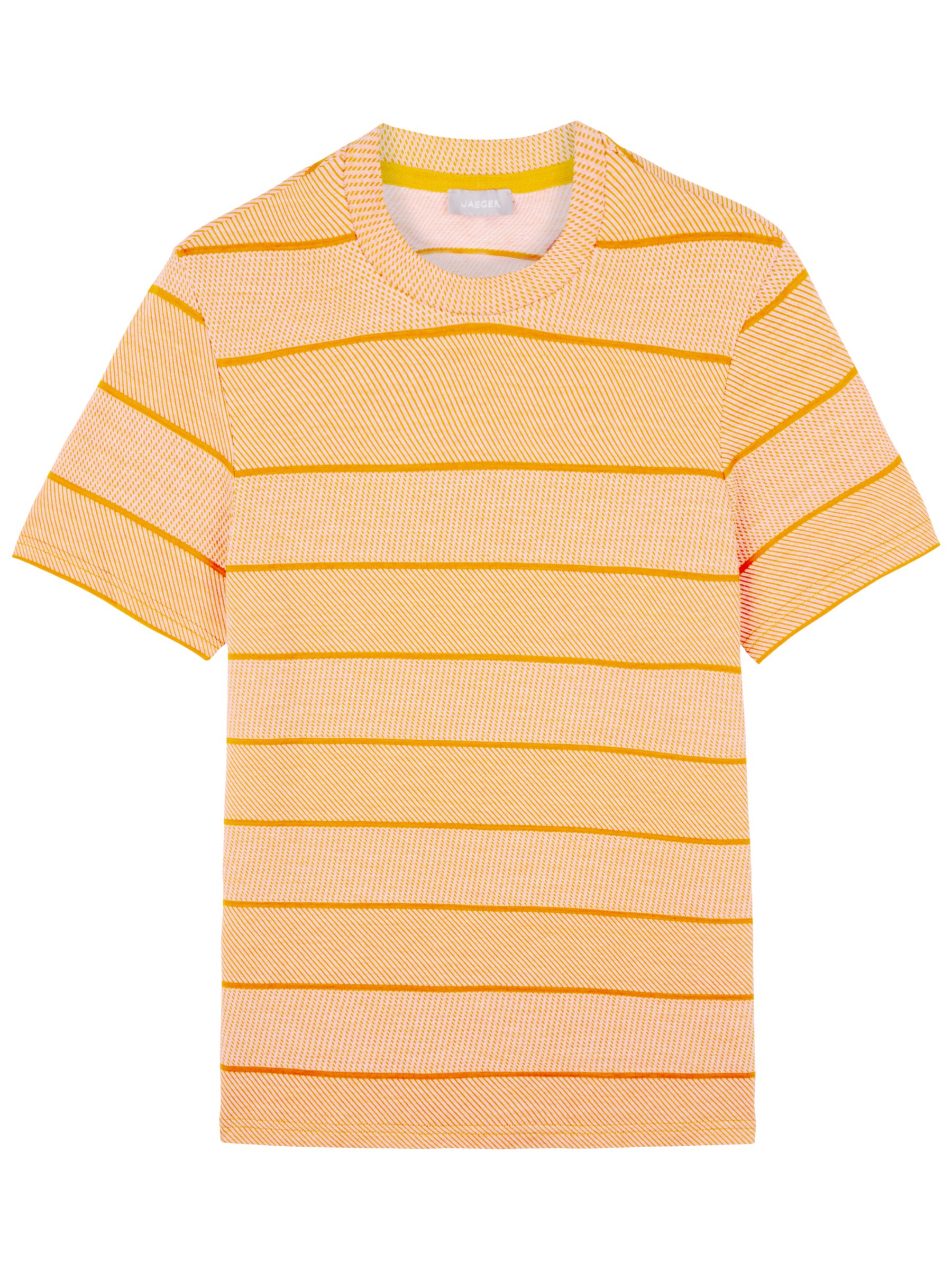 Jaeger Multi Stitch Stripe T-Shirt, Orange