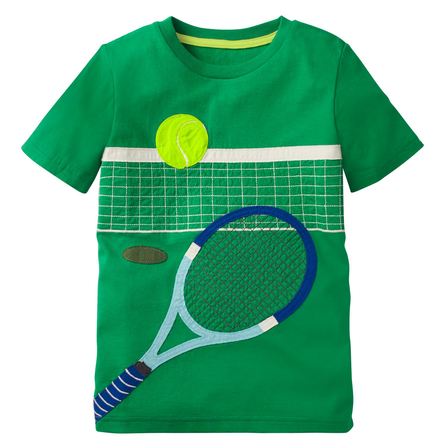 Mini Boden Boys' Sports Applique T-Shirt, Green