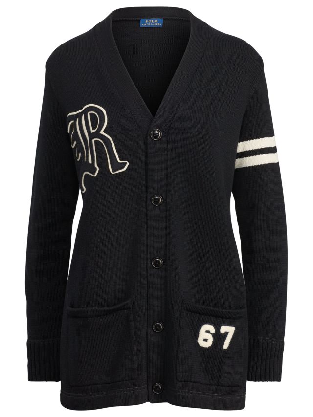 Polo ralph lauren wool varsity outlet cardigan