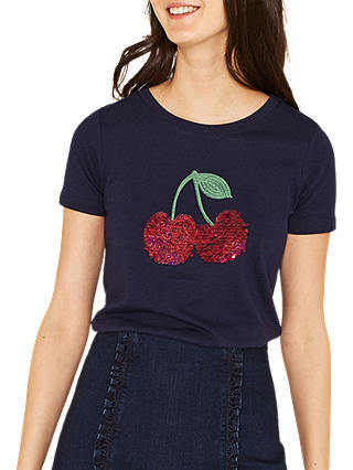 Oasis Cherry Placement T-Shirt, Navy