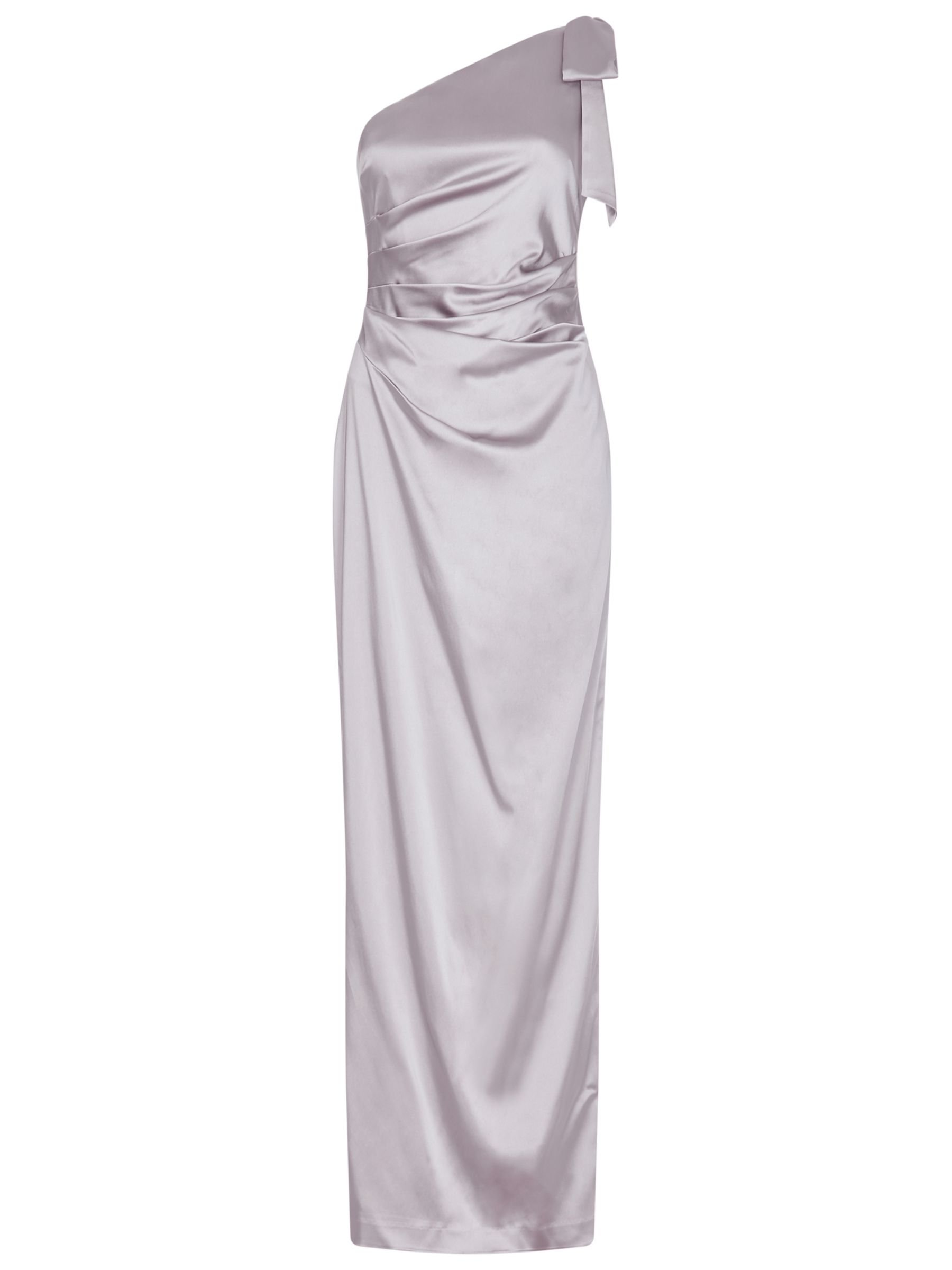 Adrianna Papell Satin Long Dress, Silver