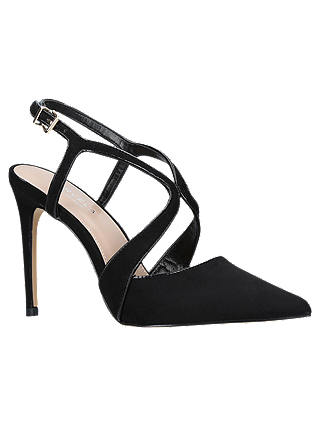 Carvela Krave Stiletto Heel Court Shoes, Black Suede