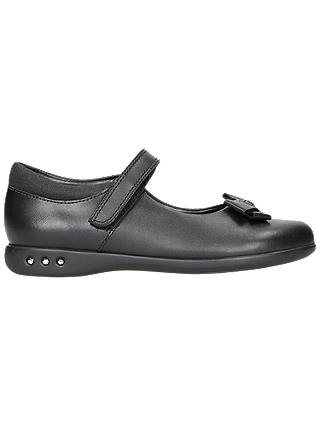 Clarks Children's Prime Skip Leather Shoes, Black