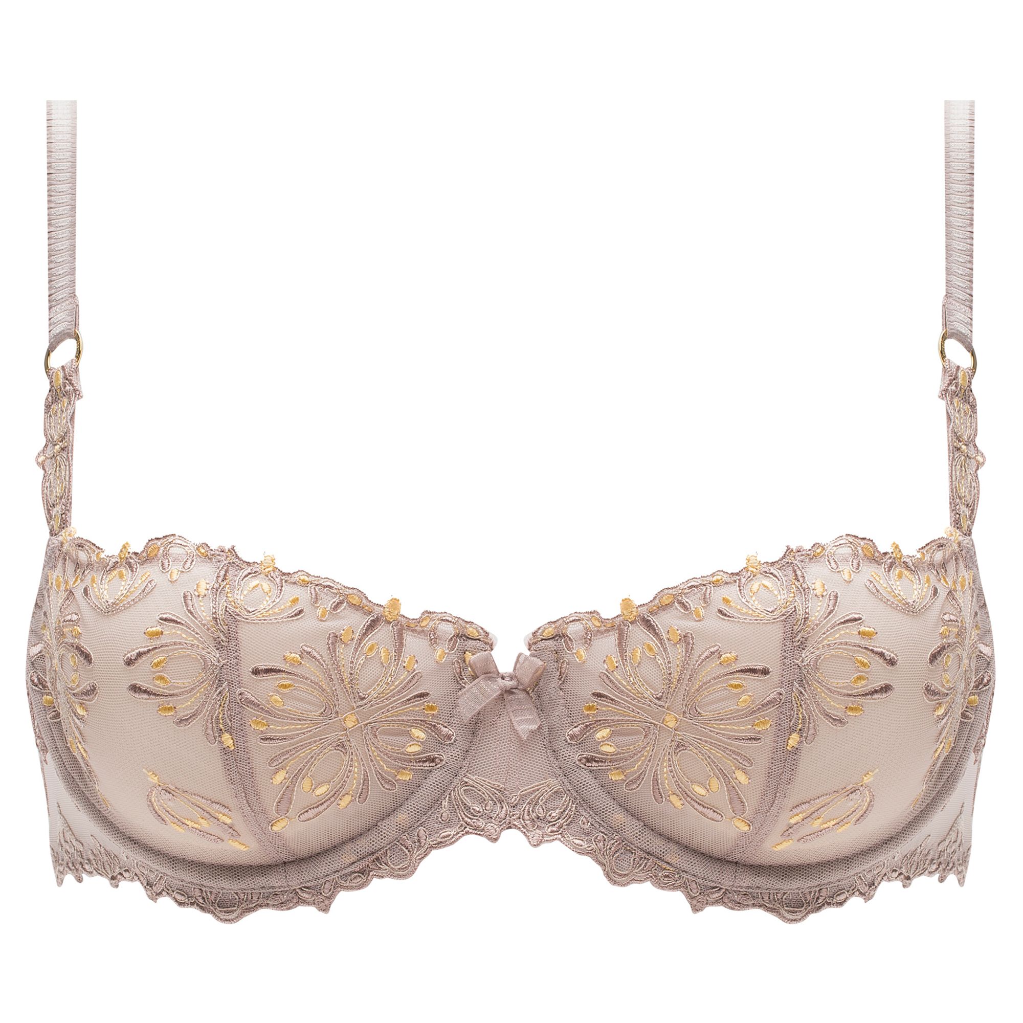 Chantelle Champs Elysees Bra, Mineral/Yellow at John Lewis