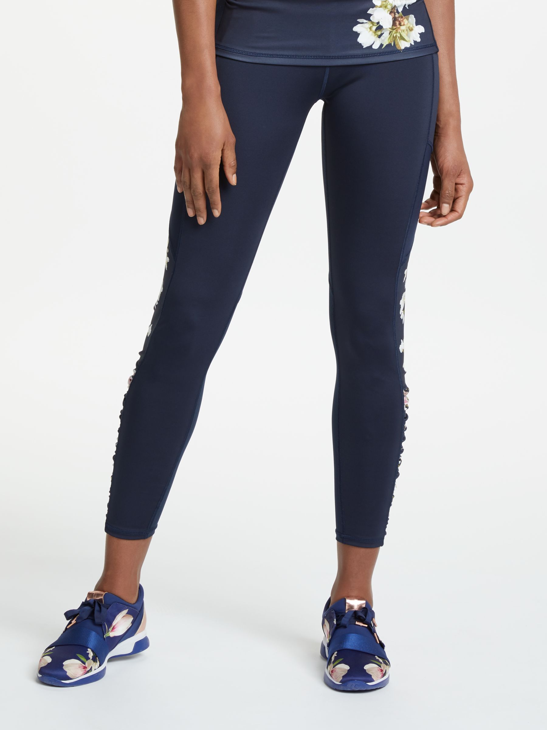 Ted Baker Fit to a T Isaace Harmony Ruched Long Leggings, Navy
