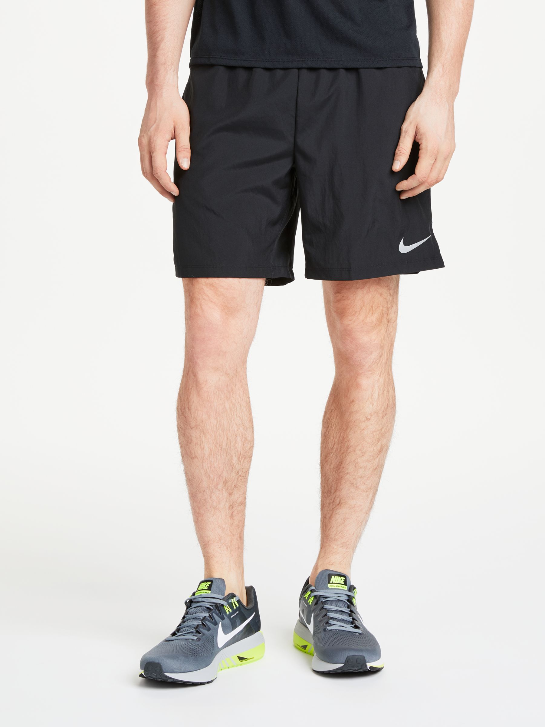 nike running challenger 7 inch shorts in black