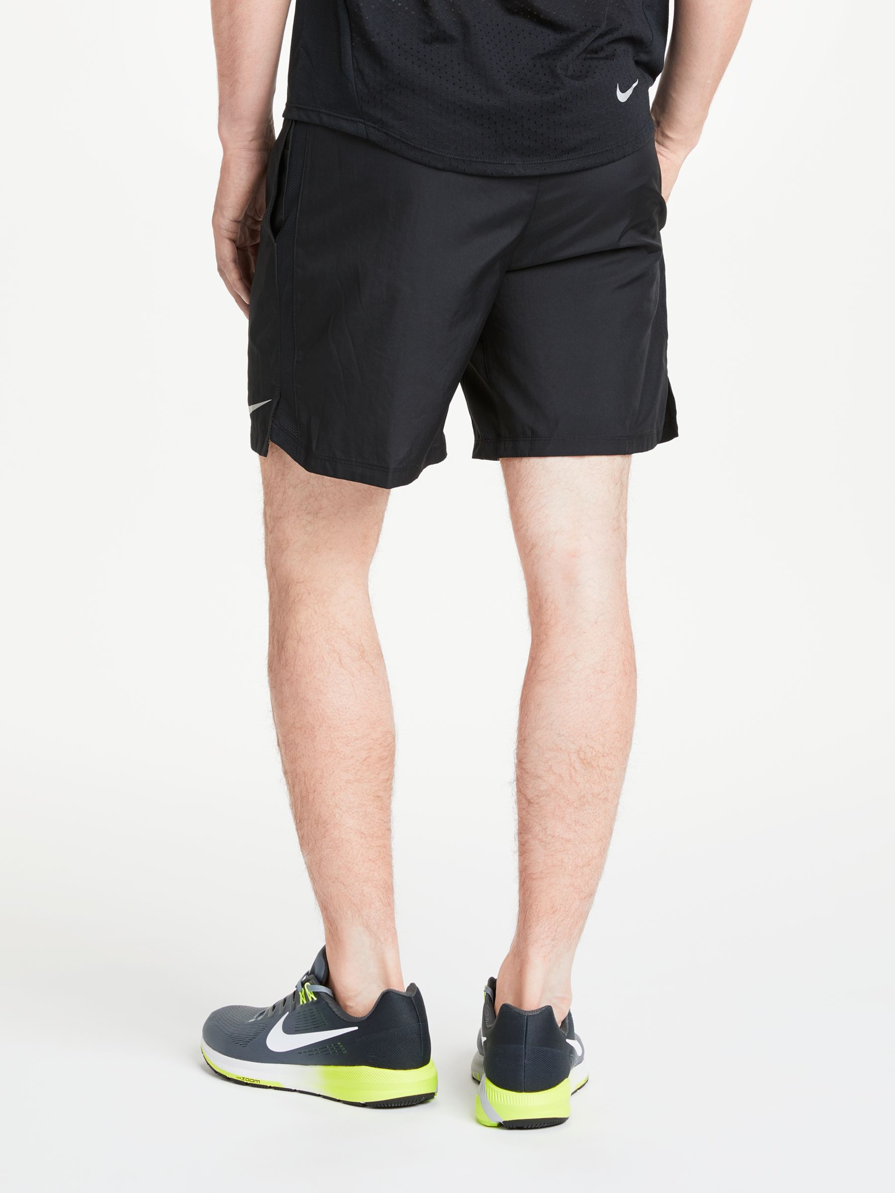 nike running challenger 7 inch shorts in black