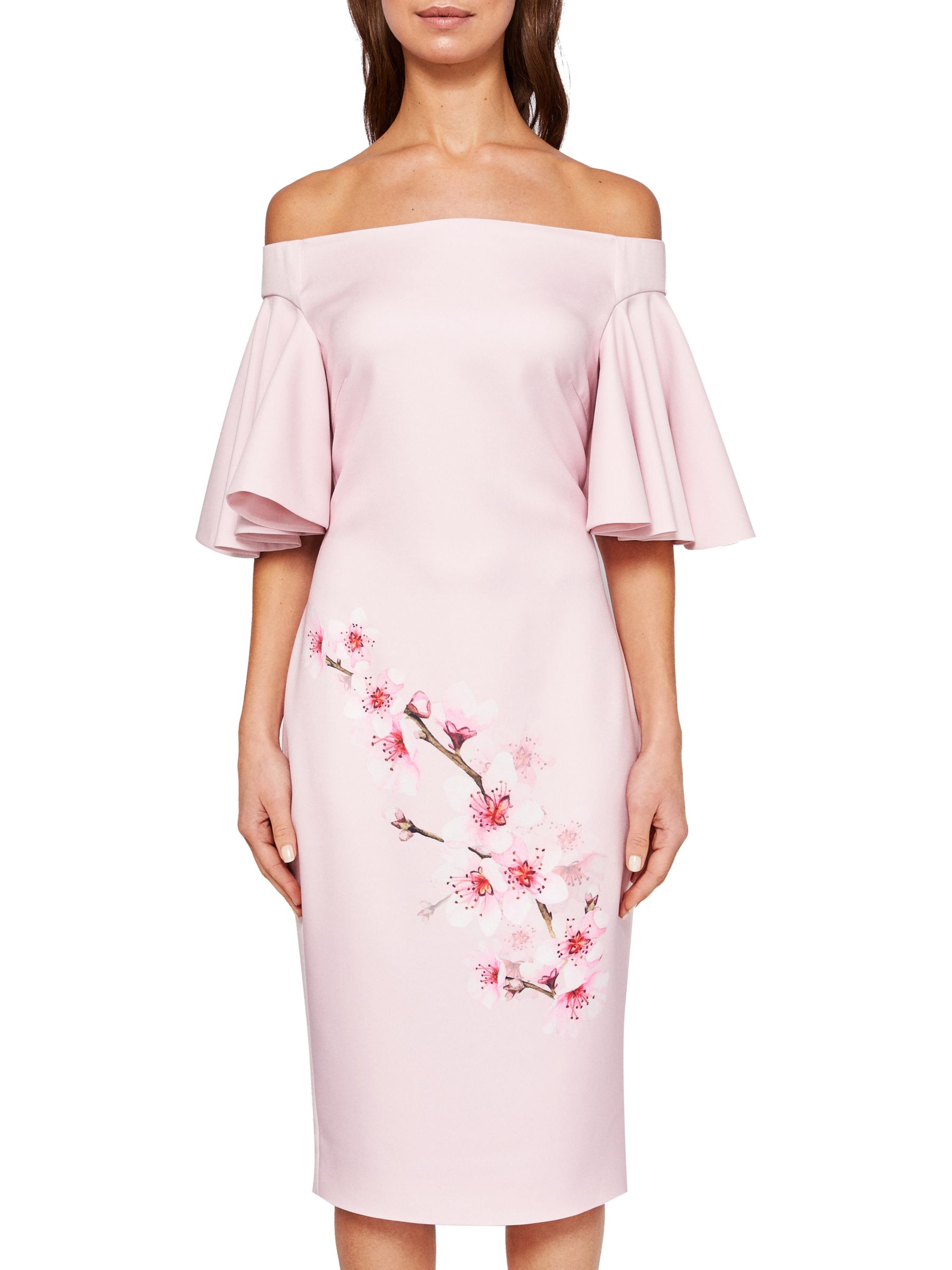 light pink bardot dress