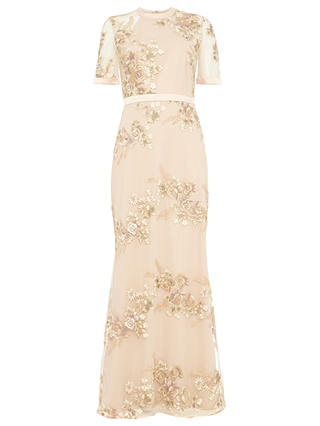 Phase Eight Yasmin Embroidered Dress, Rose Pink