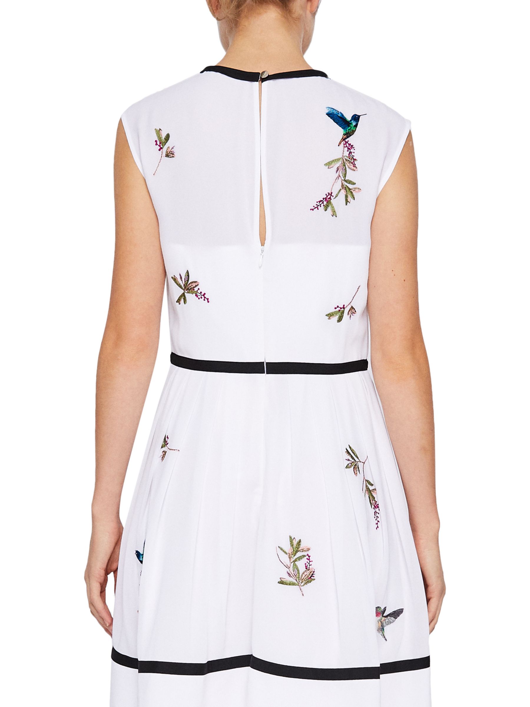 ted baker white embroidered dress