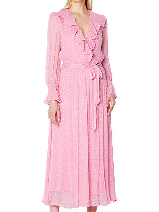 Ghost Su Star Print Dress, Pink