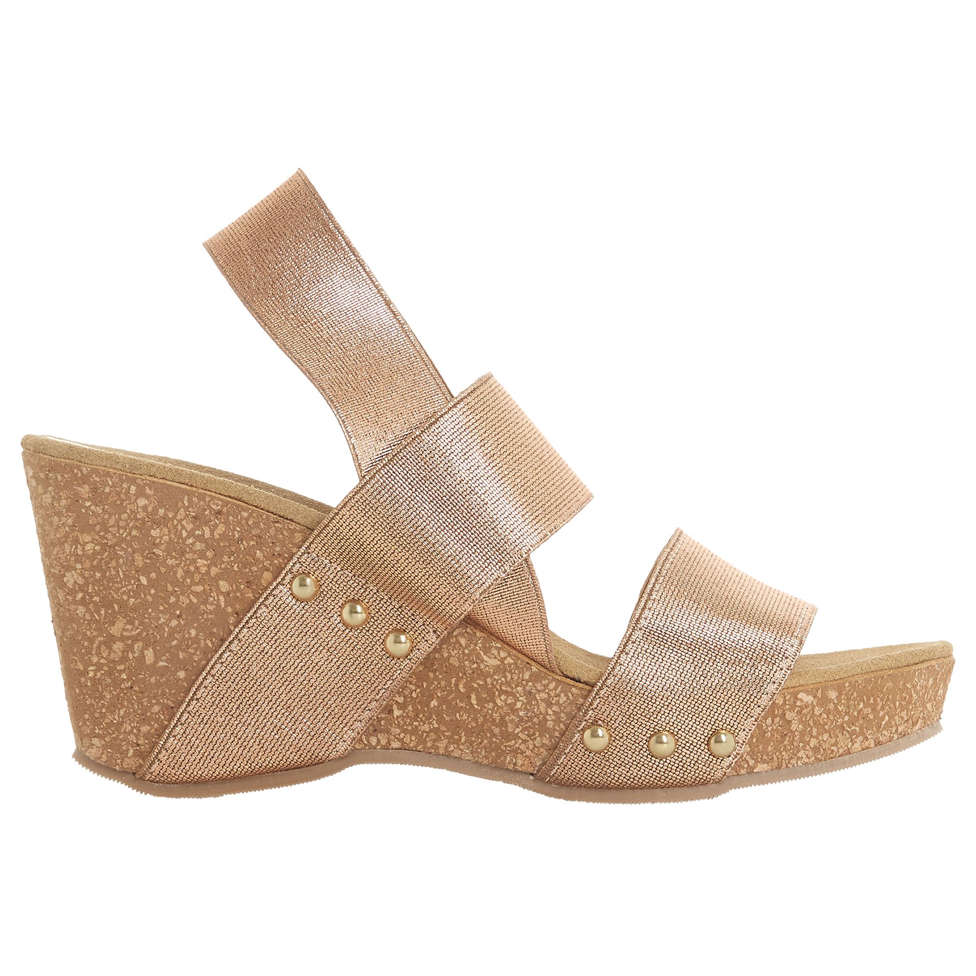 Dune Kassii Wedge Heel Sandals, Rose Gold, 4