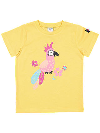 Polarn O. Pyret Children's Parrot Print T-Shirt, Lemon