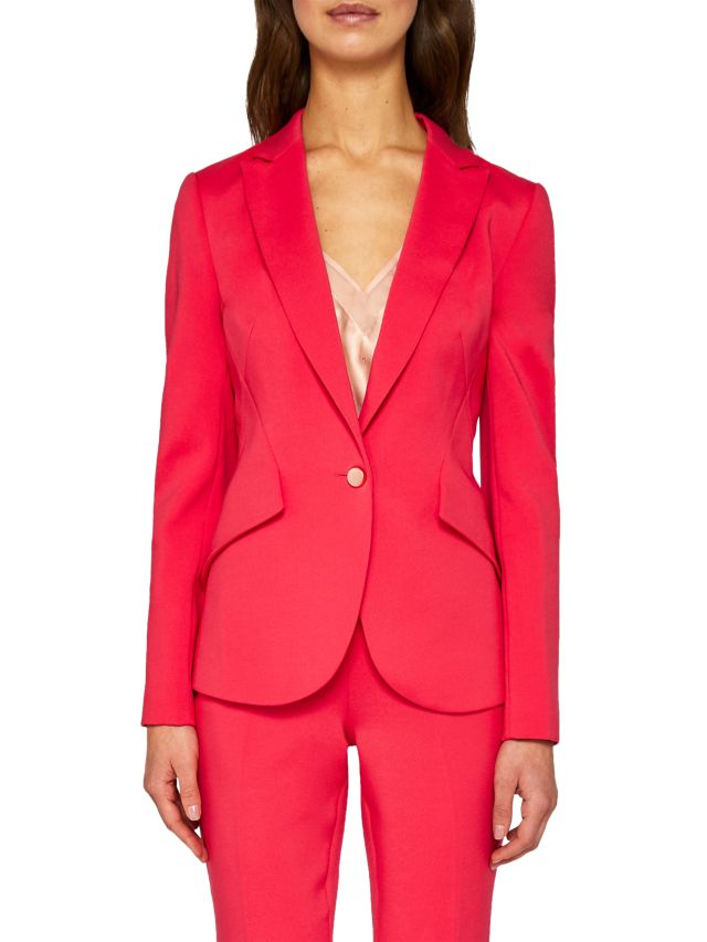 Ted Baker Aniita Angular Tailored Jacket, Deep Pink, 0