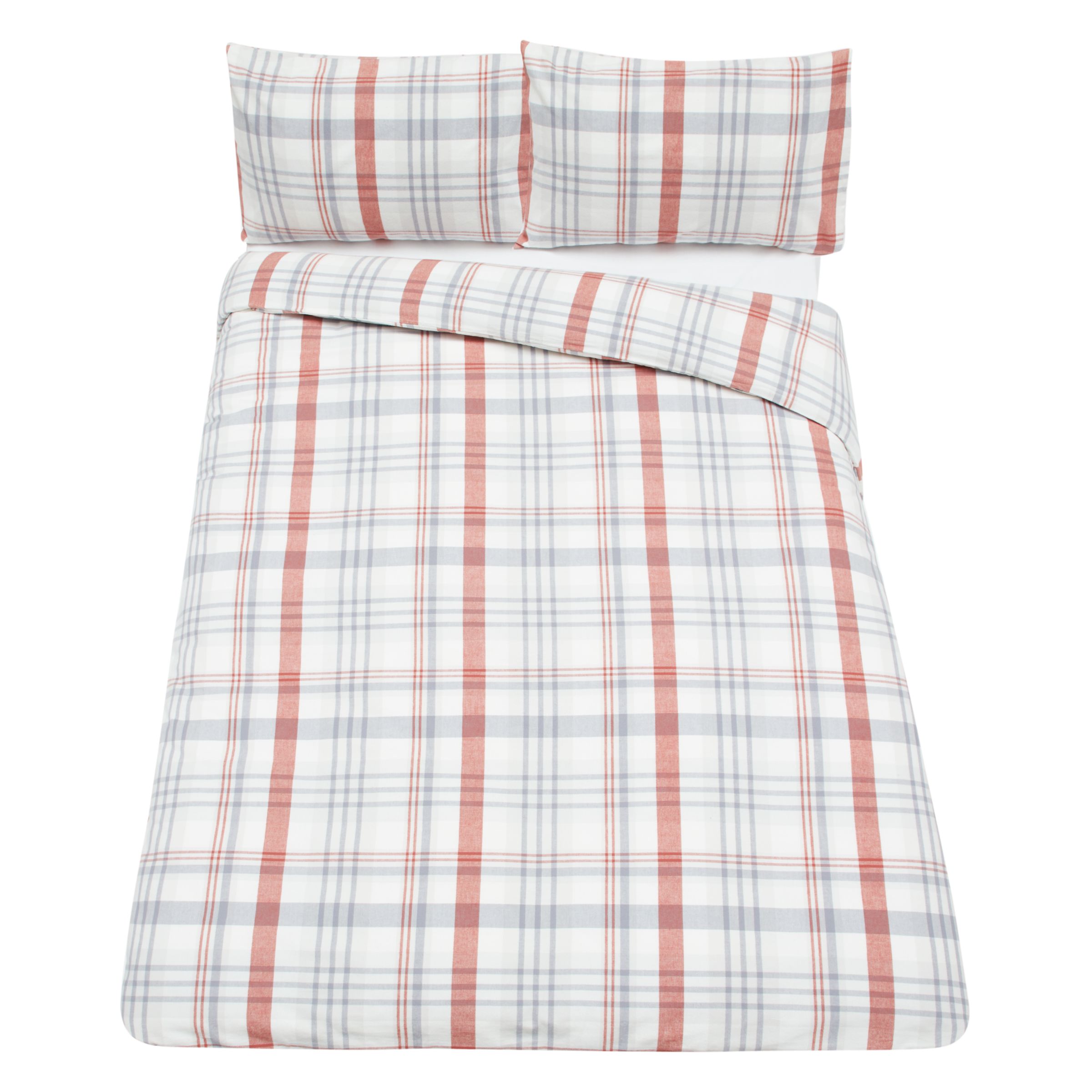 John Lewis Partners Appin Check Brushed Cotton Duvet Cover Set
