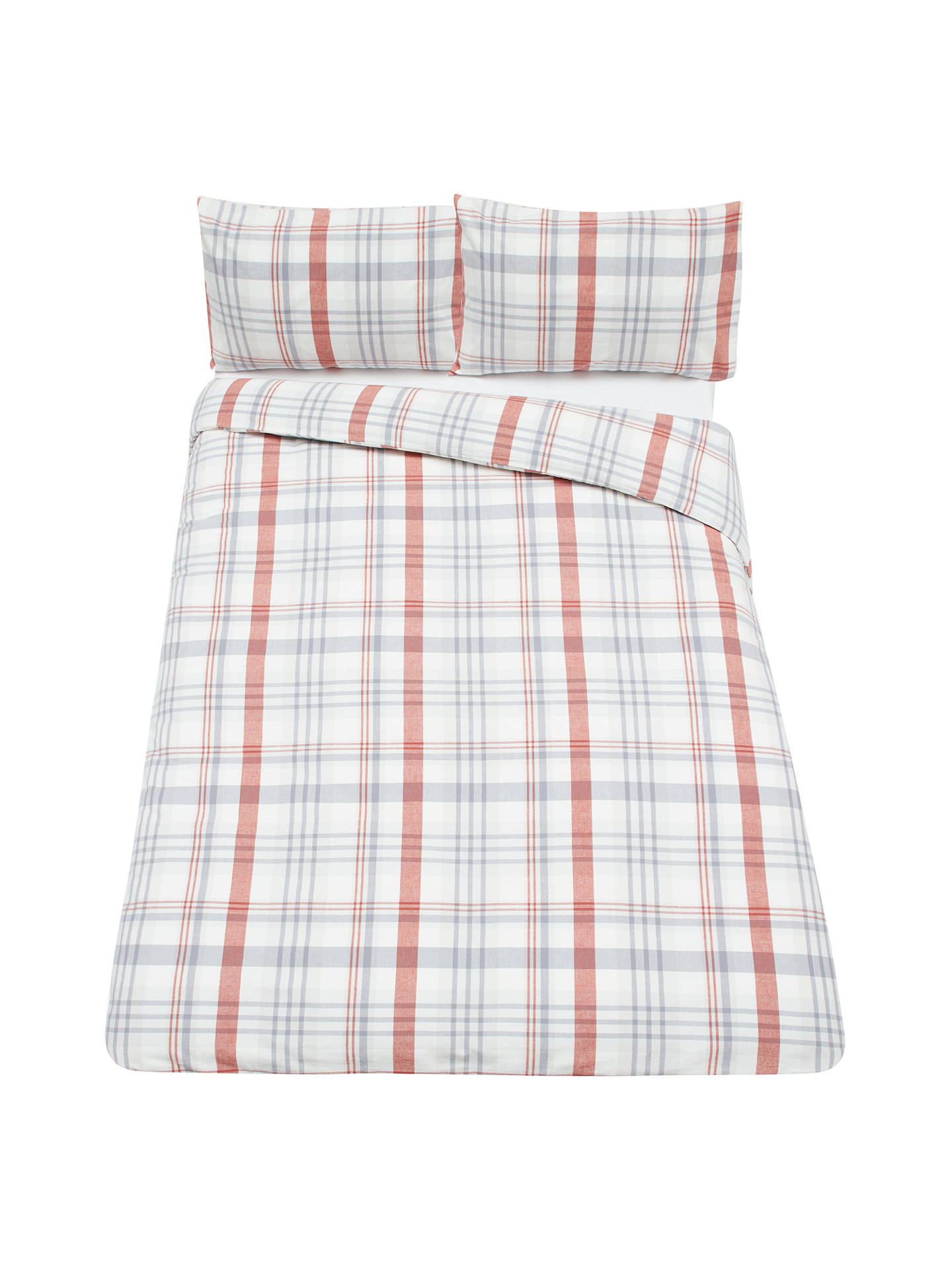 John Lewis Partners Appin Check Brushed Cotton Duvet Cover Set