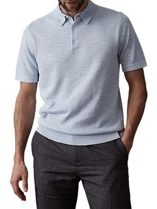 Reiss Arbor Melange Knit Polo Shirt