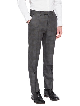 Ted Baker Doverrj Sterling Check Tailored Suit Trousers, Charcoal