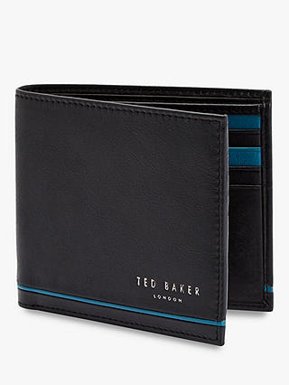 Ted Baker Jeeze Stripe Bifold Wallet, Black
