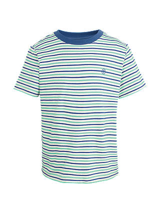 Fat Face Boys' Fine Stripe T-Shirt, Green