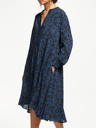 AND/OR Marrakesh Floral Dress, Teal/Black