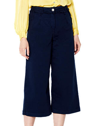 Ghost Orson Wide Leg Cropped Jeans, Navy