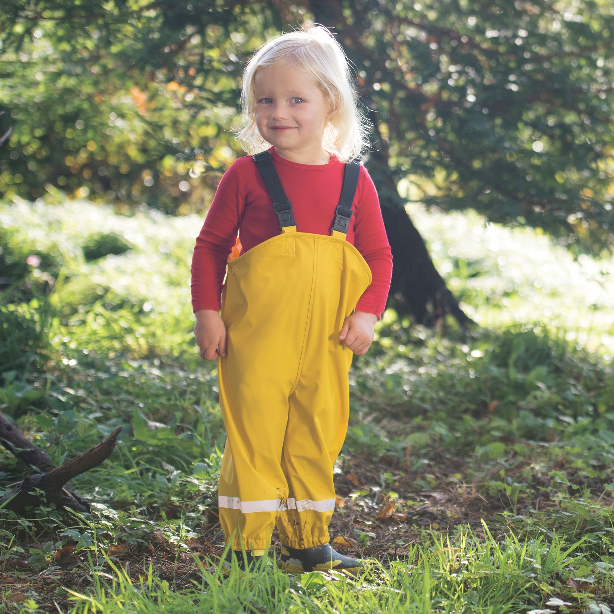 Frugi Organic Children's Puddle Buster Trousers, Yellow