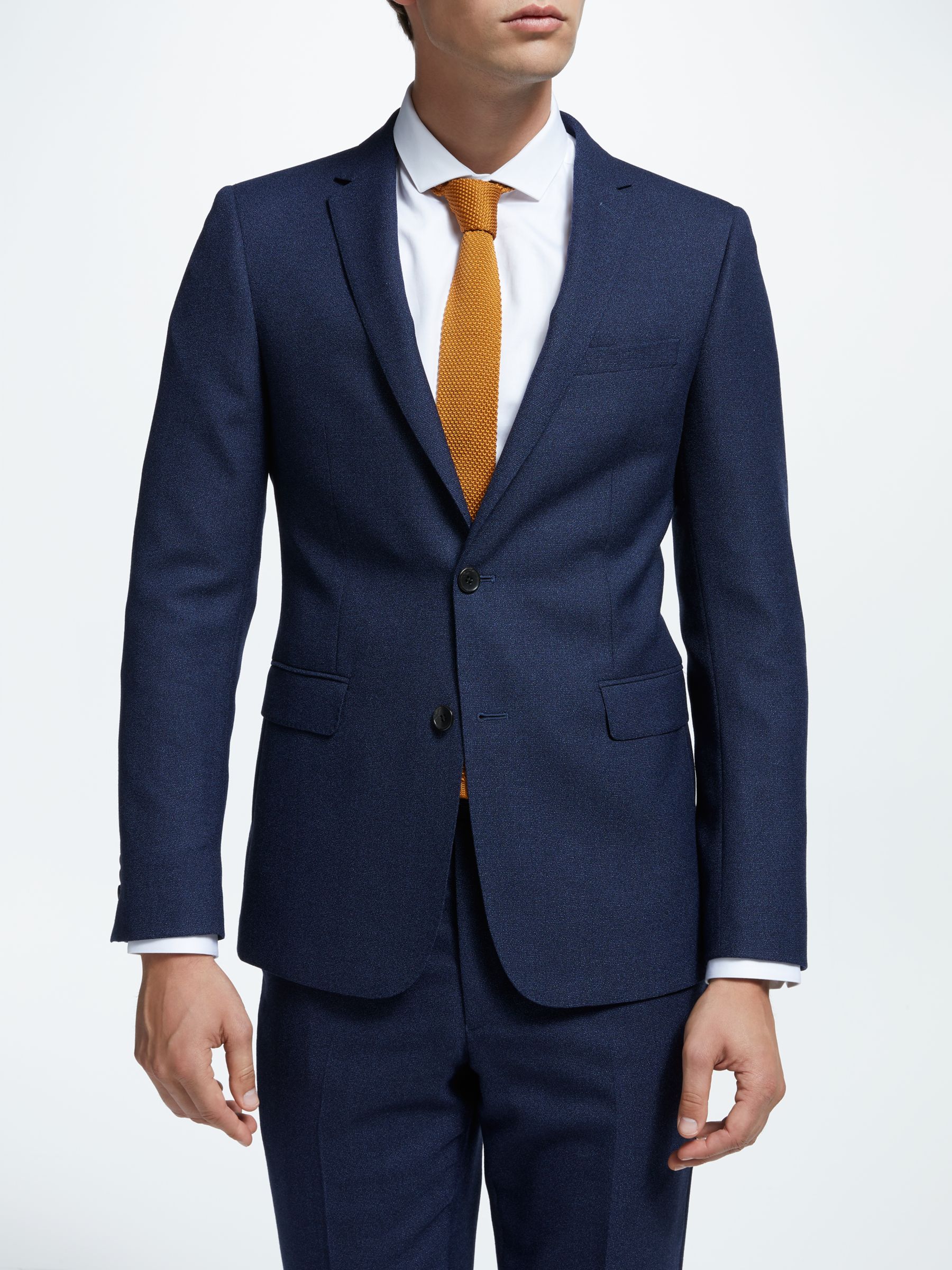 Kin Milled Semi Plain Slim Fit Suit Jacket, Blue