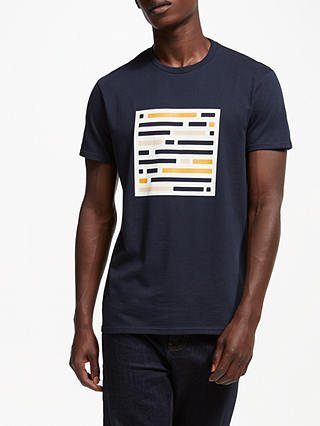 Kin Cut Out Cube Graphic T-Shirt, Navy
