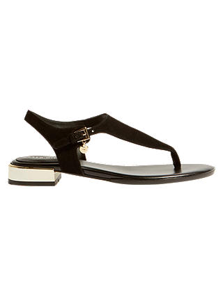 Karen Millen Toe Sandals, Black Leather