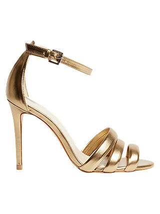 Karen Millen Tubular Collection Heeled Sandals, Gold