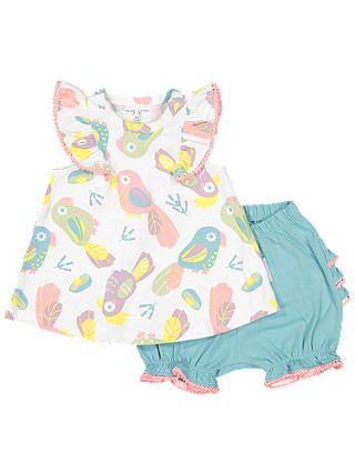 Polarn O. Pyret Baby Parrot Top and Shorts Set, Multi