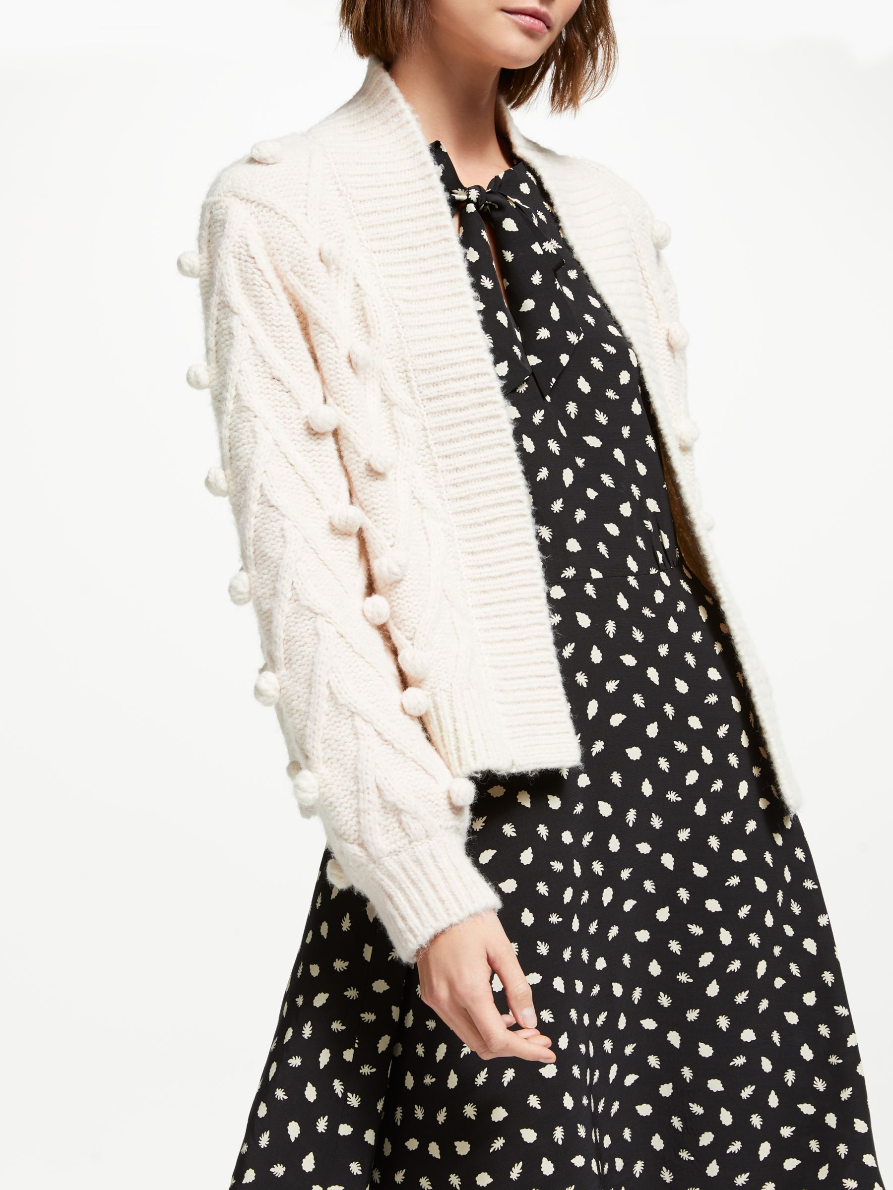 Somerset by Alice Temperley Bobble Cardigan, Natural