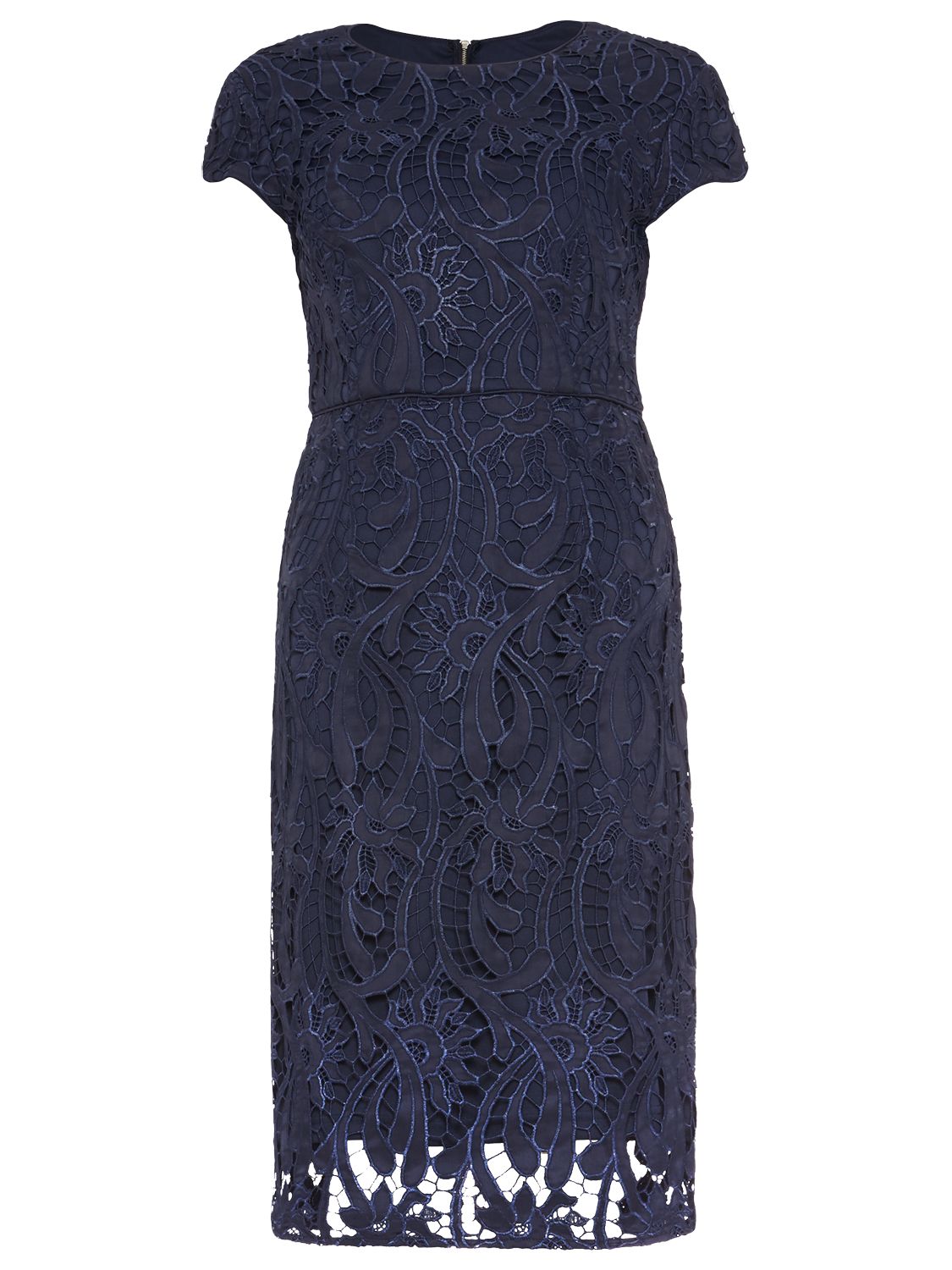 Phase Eight Anna Leah Cutwork Dress, French Navy