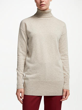 John Lewis & Partners Cashmere Relaxed Roll Neck Sweater