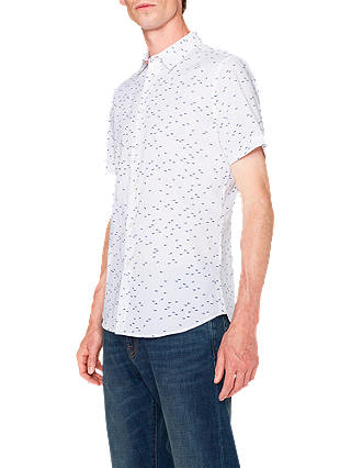 PS Paul Smith Short Sleeve Fish Print Shirt, White