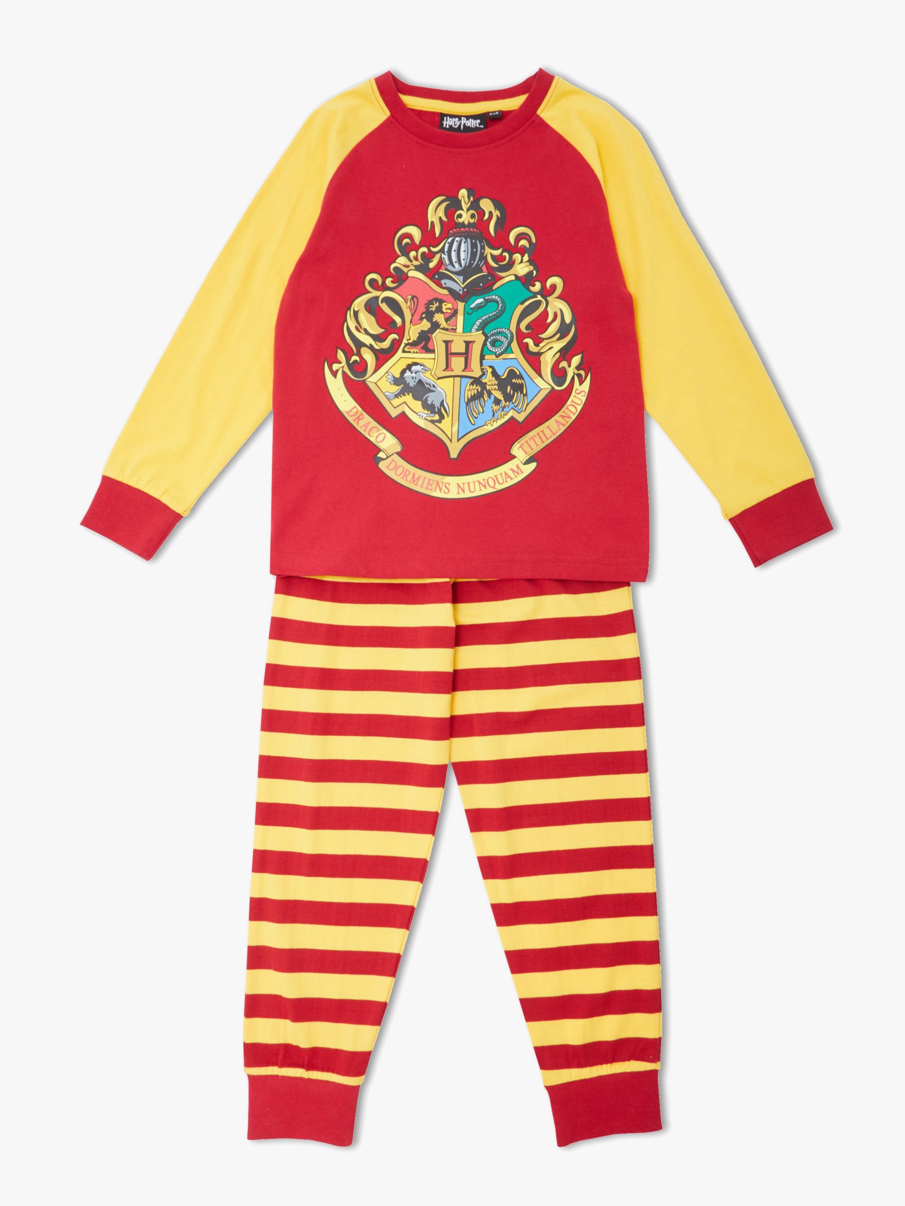 Harry Potter Boys' Hogwarts Pyjamas, Burgundy at John Lewis & Partners
