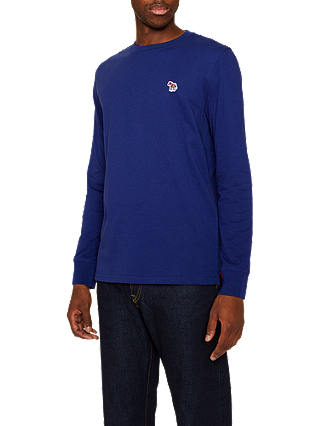 PS Paul Smith Long Sleeve Zebra Logo T-Shirt, Blue
