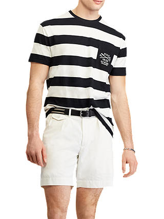 Polo Ralph Lauren Short Sleeve Stripe Logo T-Shirt, Polo Black/Deck Wash
