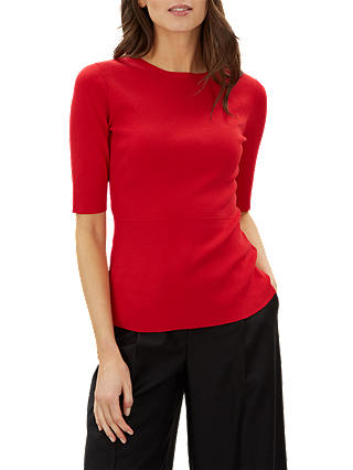 Jaeger Compact Knit T-Shirt, Red