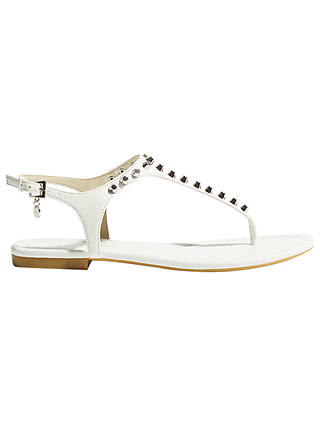 Karen Millen Collection Stud Toe Post Sandals, White