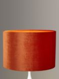 John Lewis Jenny Velvet Cylinder Lampshade, Orange