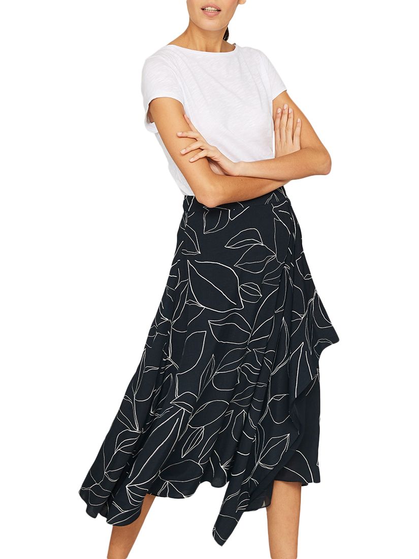 Mint Velvet Summer Print Midi Skirt, Multi at John Lewis & Partners