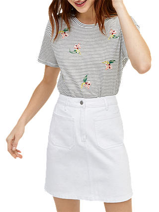 Warehouse Tropical Embroidered T-Shirt