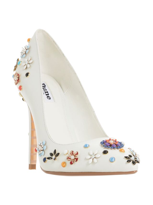 Flower best sale embellished heels