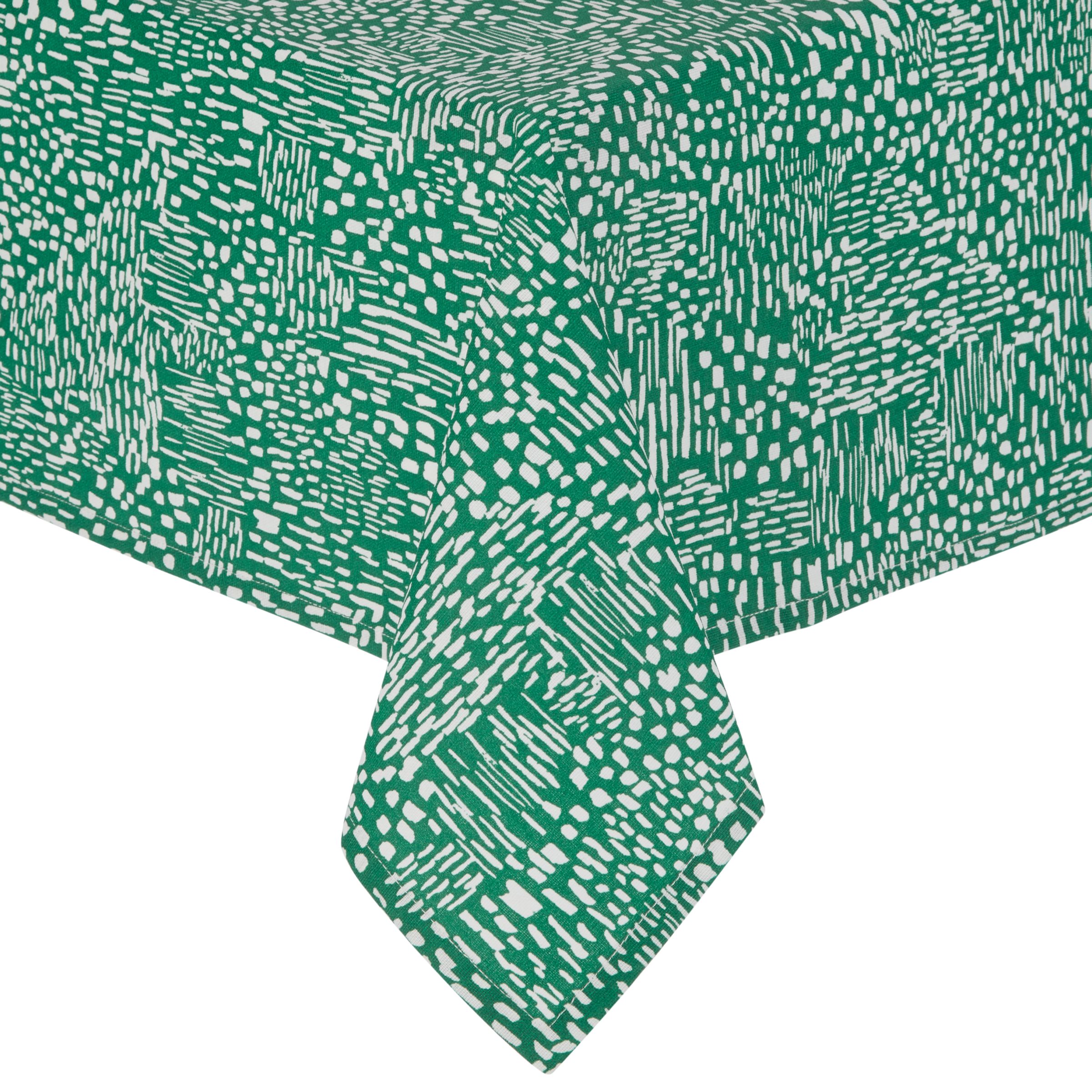 John Lewis & Partners Ebba Wipe Clean Tablecloth, Green