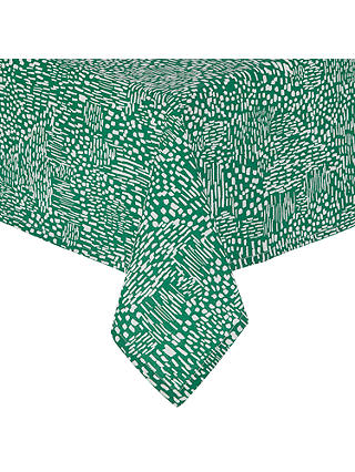 John Lewis & Partners Ebba Wipe Clean Tablecloth, Green